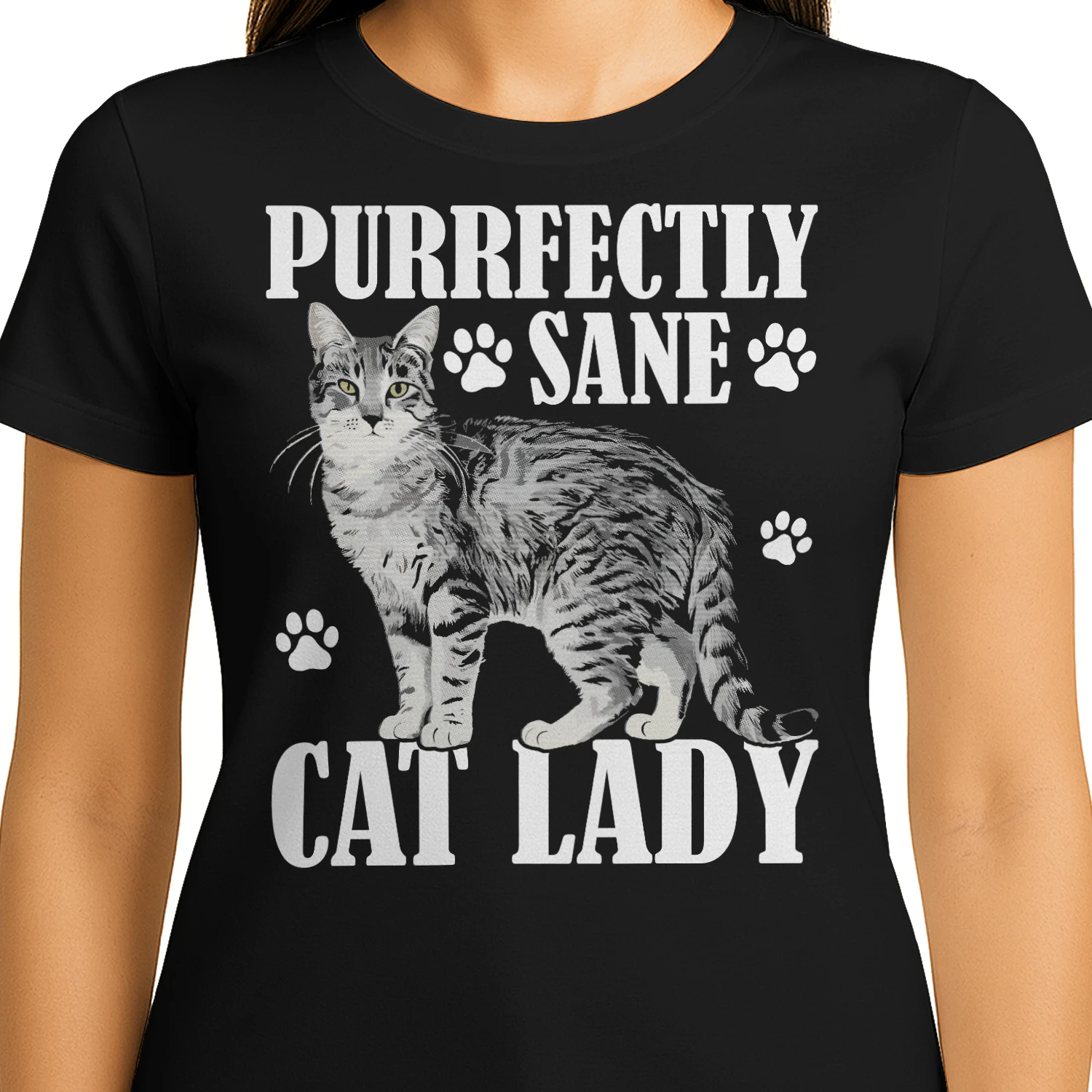 Purrfectly sane cat lady