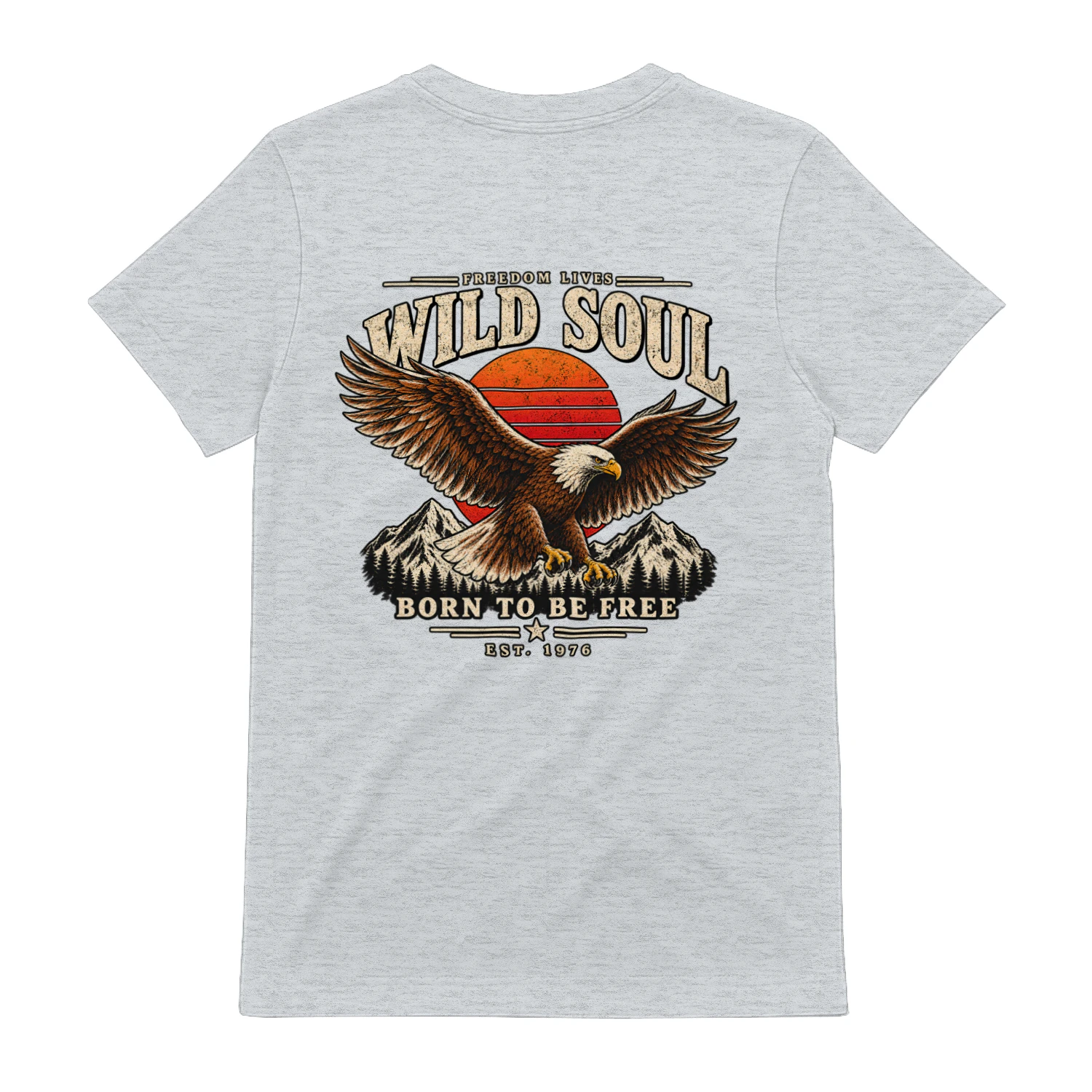 Untitled design (1)Retro Eagle Vintage T-Shirt – Wild Soul Born to Be Free