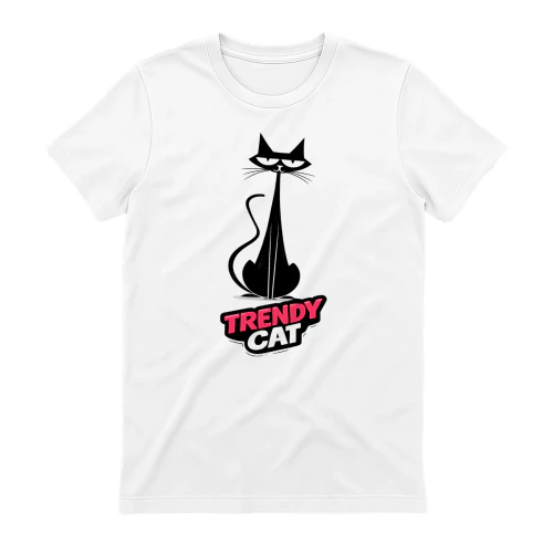Trendy Cat Shirt – Minimalist Aesthetic Cat Tee, Fashion Cat Graphic, Cute Modern Cat Lover Apparel