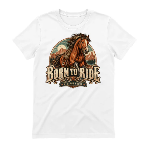 BORN TO RIDE VINTAGE HORSE