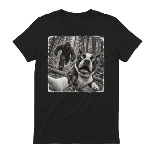 Funny Boston Terrier Dog Bigfoot