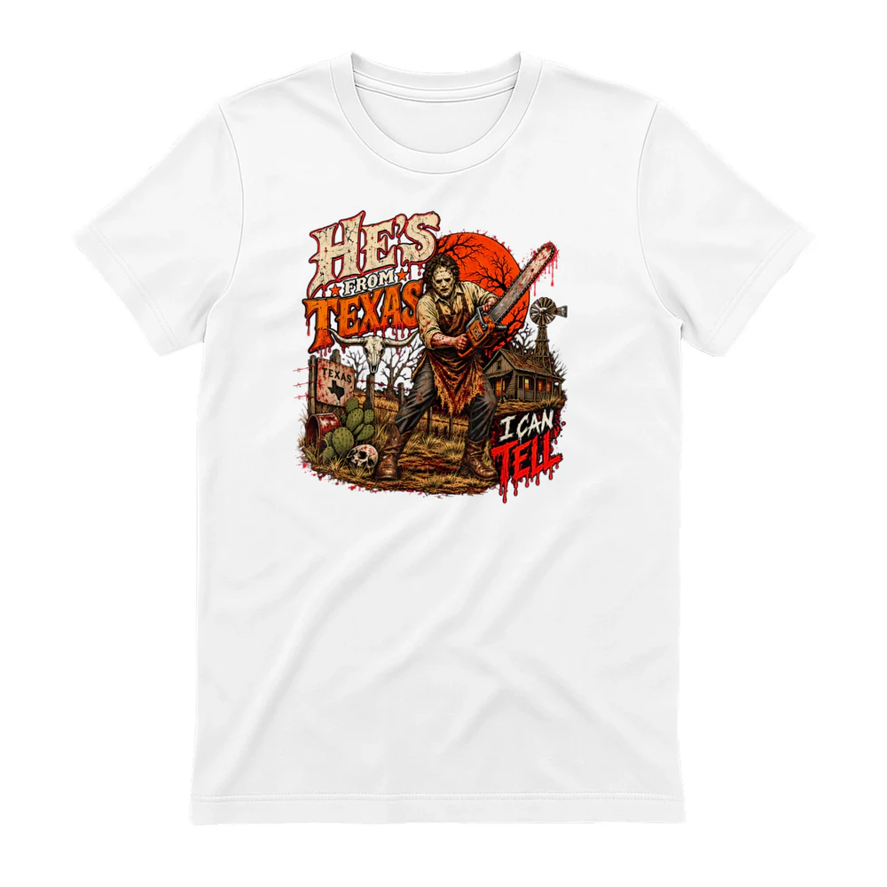 He's from Texas I Can Tell Lone Star Scary Horror Halloween T-Shirt