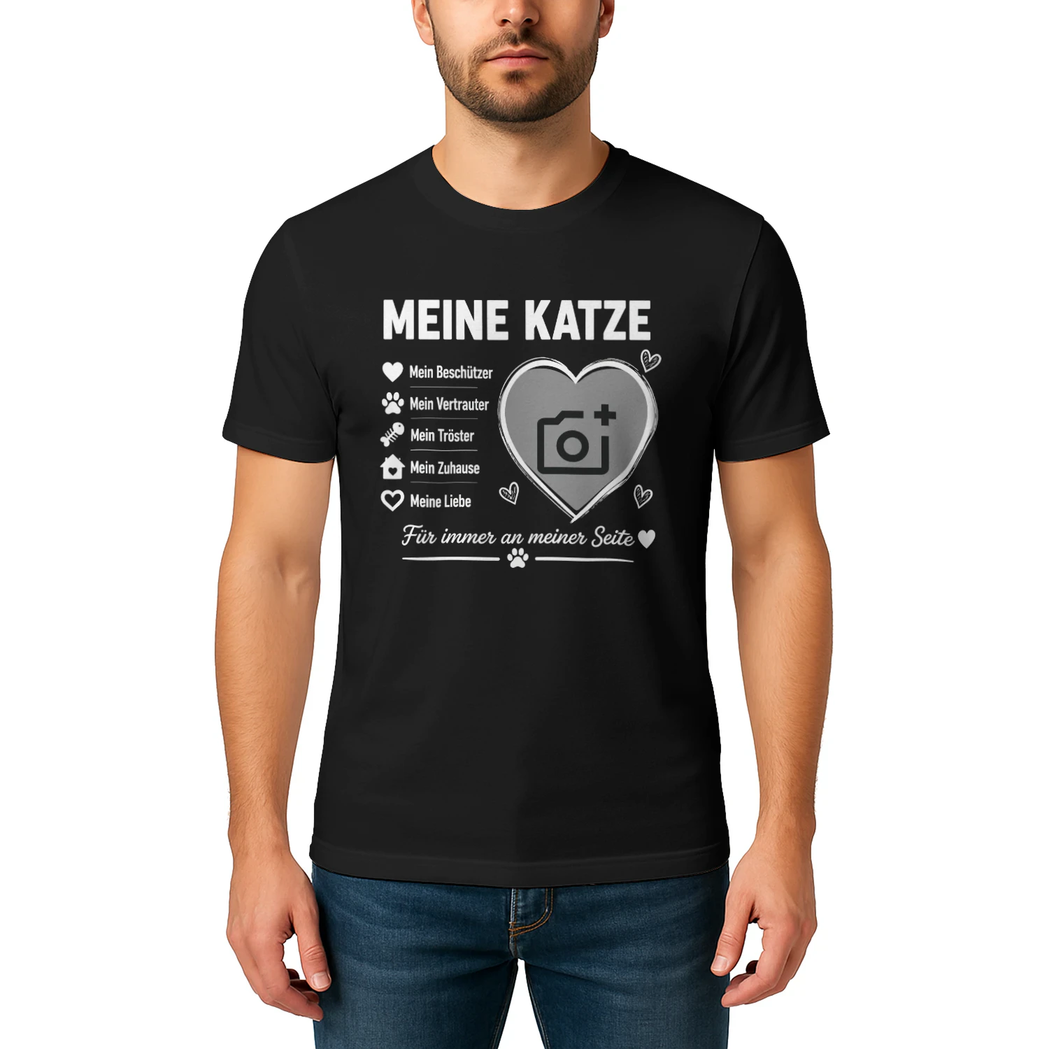Für Immer An Meiner Seite – Personalisiertes Katzen Shirt Mit Foto