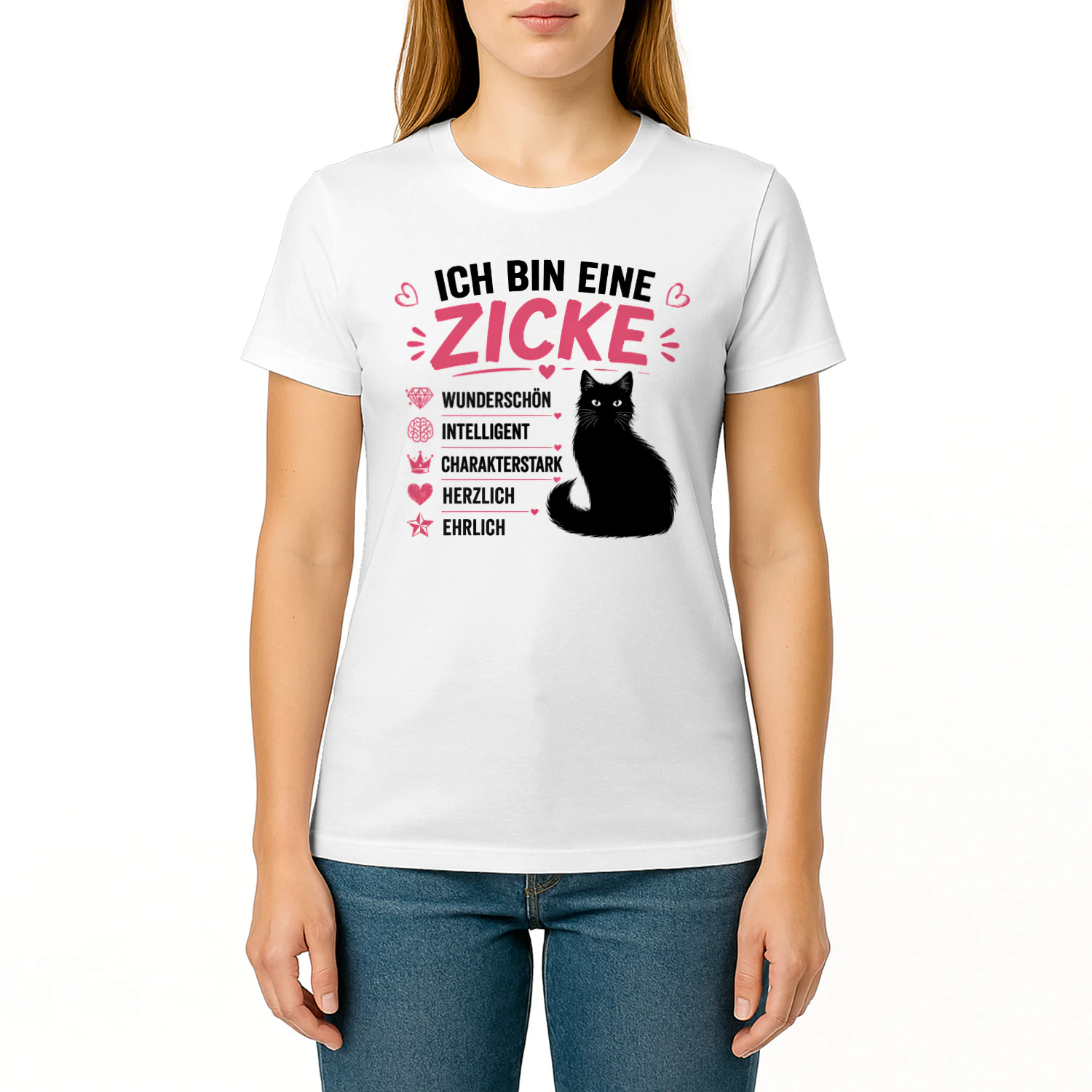 Ich Bin Eine Zicke – Katzen Shirt Damen
