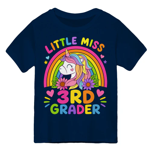 Cute Little Miss 3rd Grader First Day of Third Grade Girls