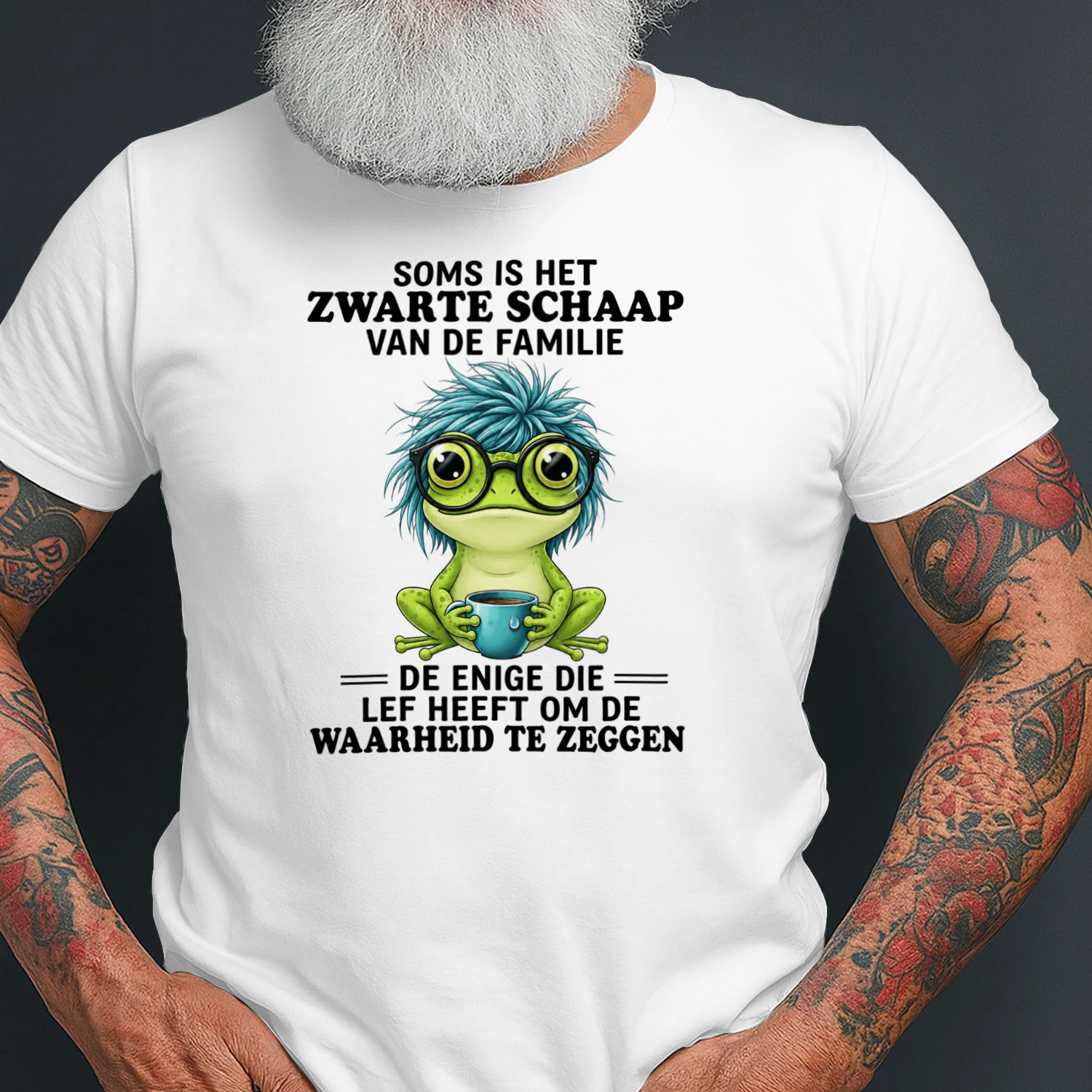 Grappig Kikker T-Shirt – Het Zwarte Schaap van de Familie
