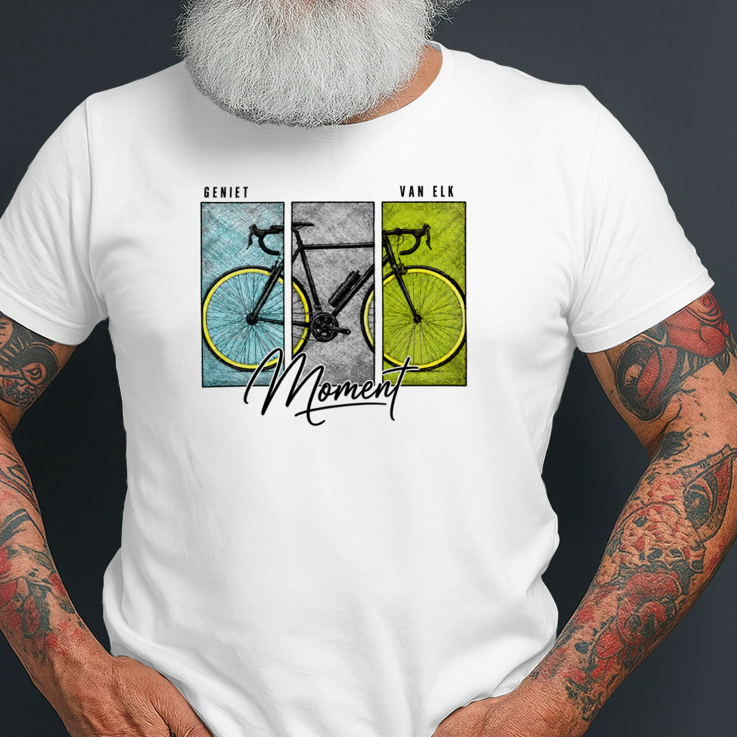 Geniet Van Elk Moment – Fietsliefhebber Vintage T-Shirt