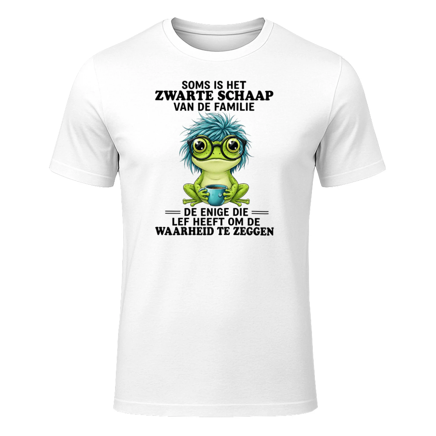 Grappig Kikker T-Shirt – Het Zwarte Schaap van de Familie