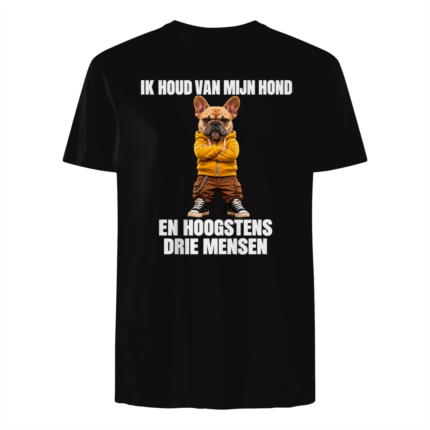 Grappig Bulldog Shirt – Ik Houd Van Mijn Hond