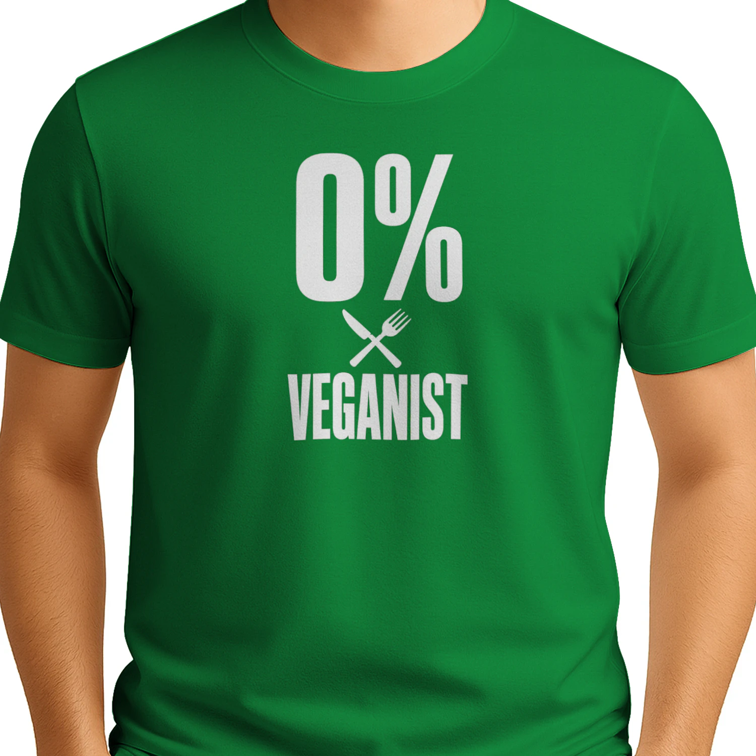 0% Veganist – Humoristisch Food Lover T-Shirt