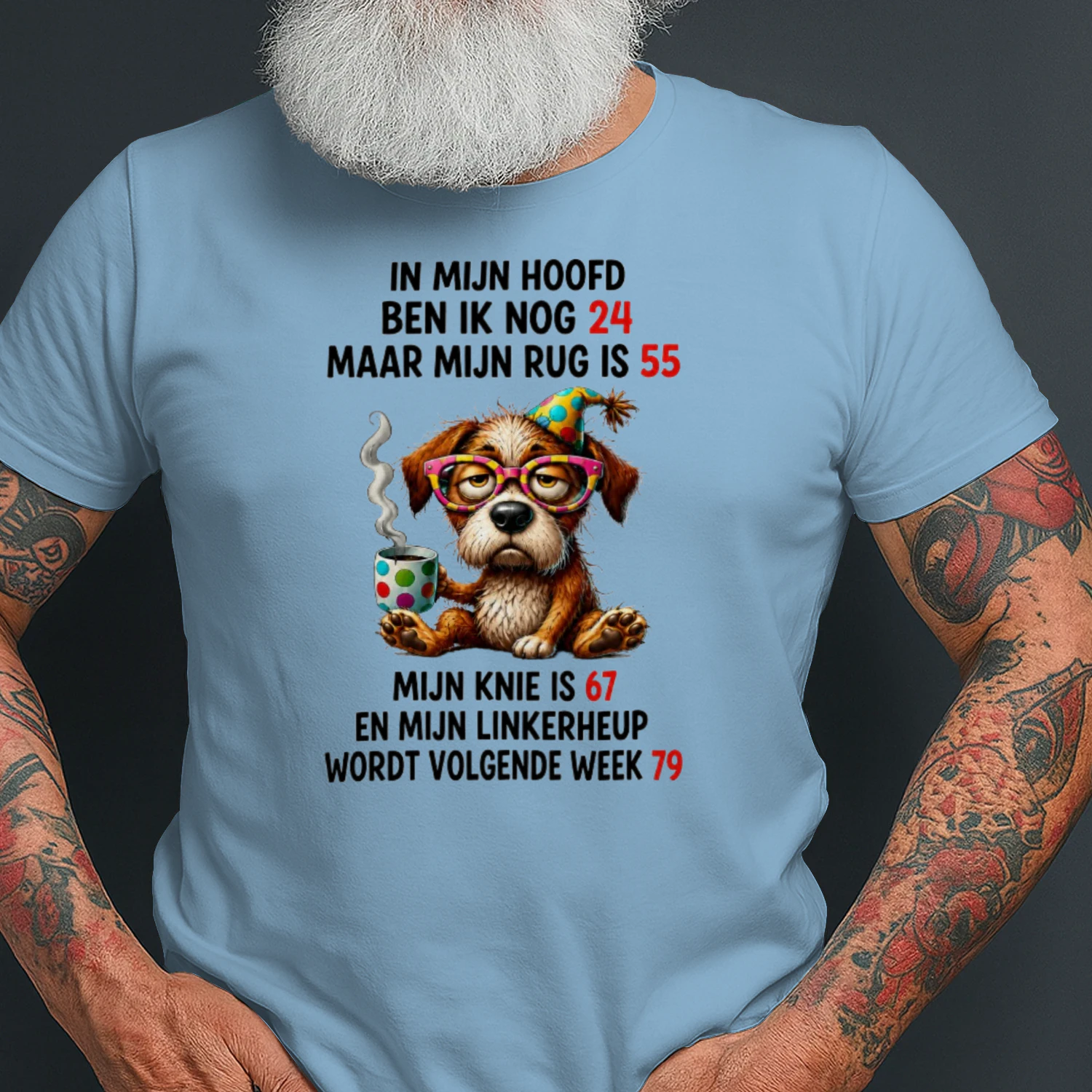 Grappig Honden Verjaardag  – Mijn Knie Is 67, Mijn Lichaam Loopt Achter