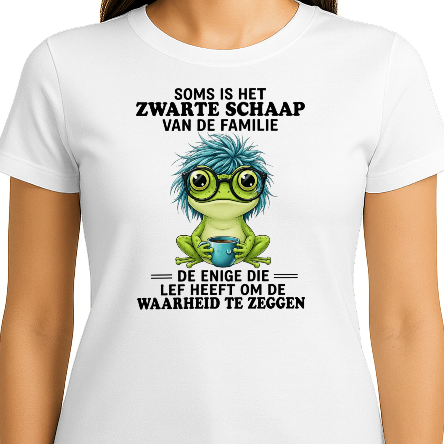 Grappig Kikker T-Shirt – Het Zwarte Schaap van de Familie