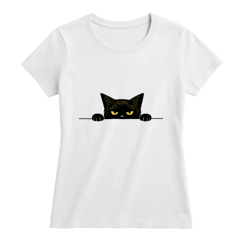 judging black cat tshirt