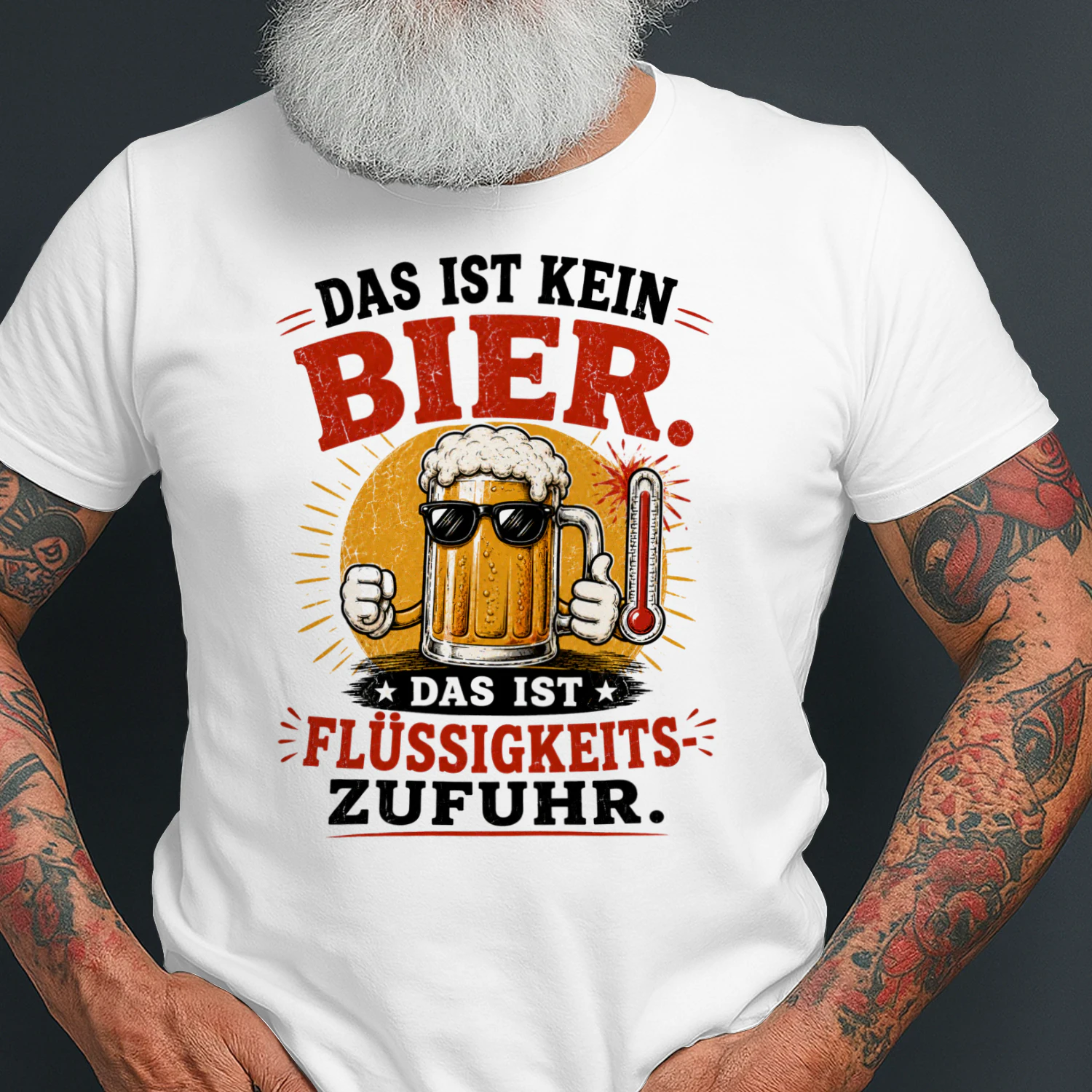 DAS IST KEIN BIER.  DAS IST NOTFALL-FLÜSSIGKEITSZUFUHR.