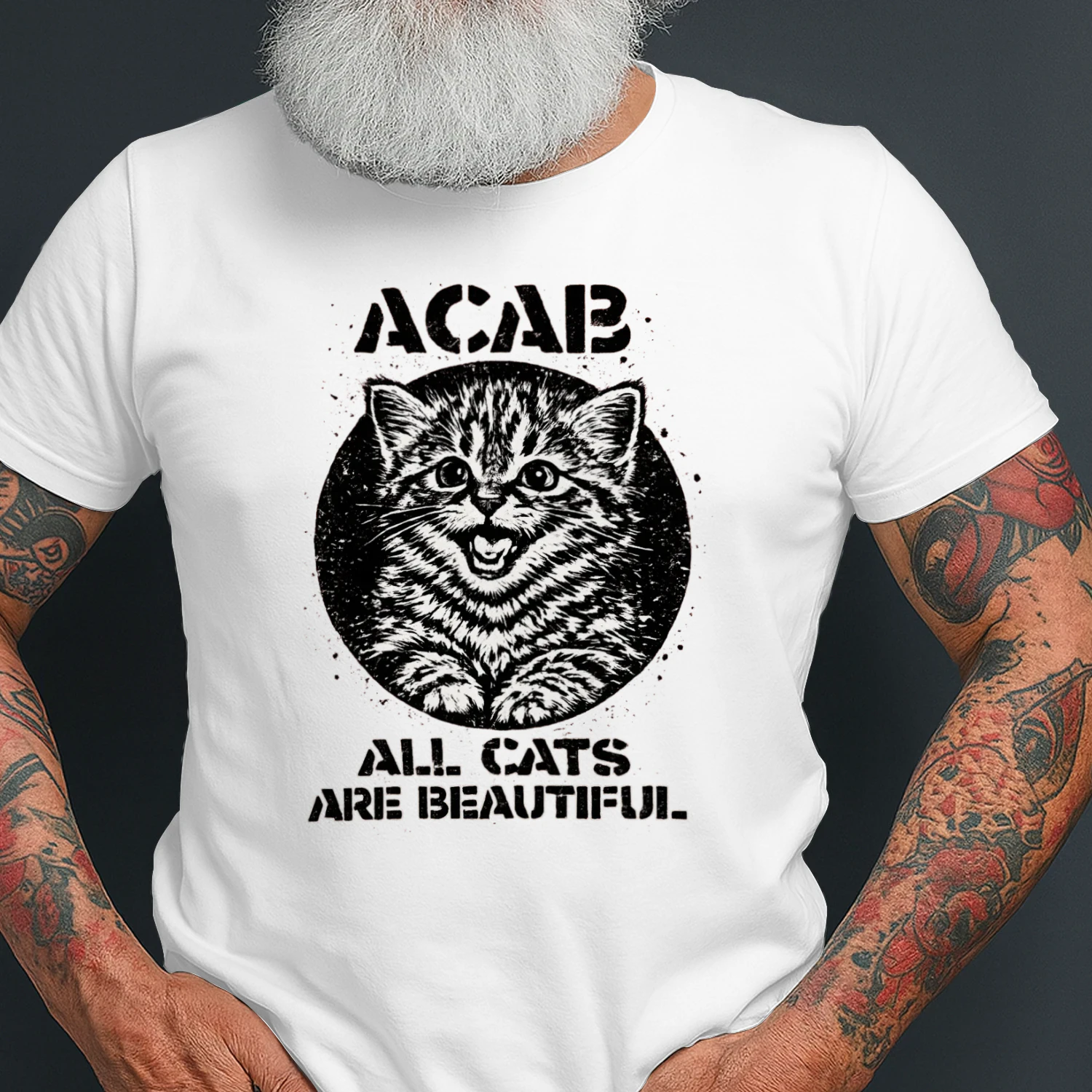 All Cats Are Beautiful | Retro Kitten Graphic Tee