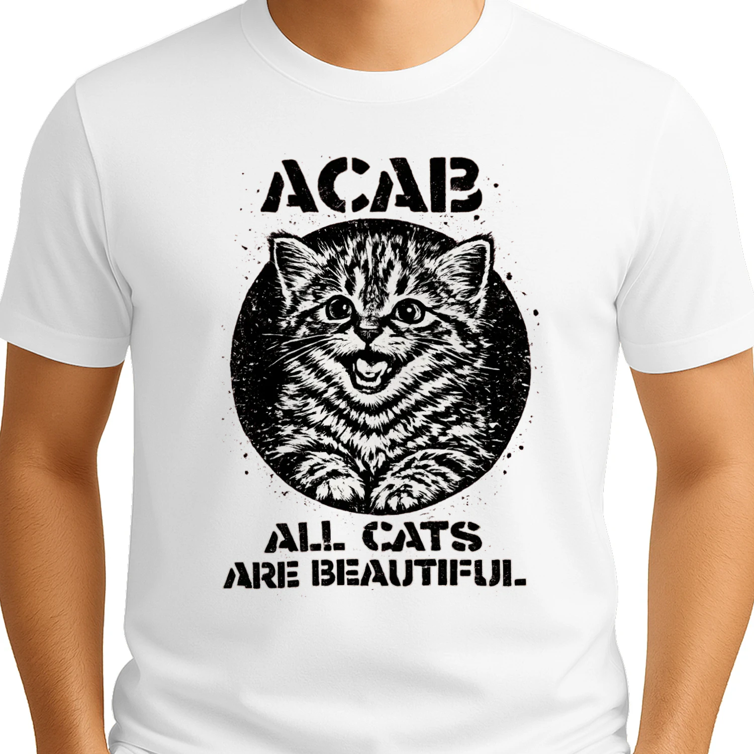 All Cats Are Beautiful | Retro Kitten Graphic Tee
