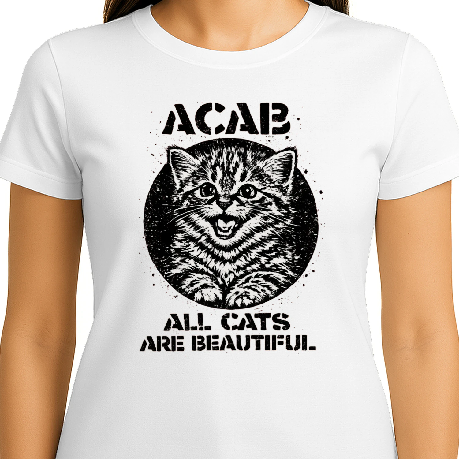 All Cats Are Beautiful | Retro Kitten Graphic Tee