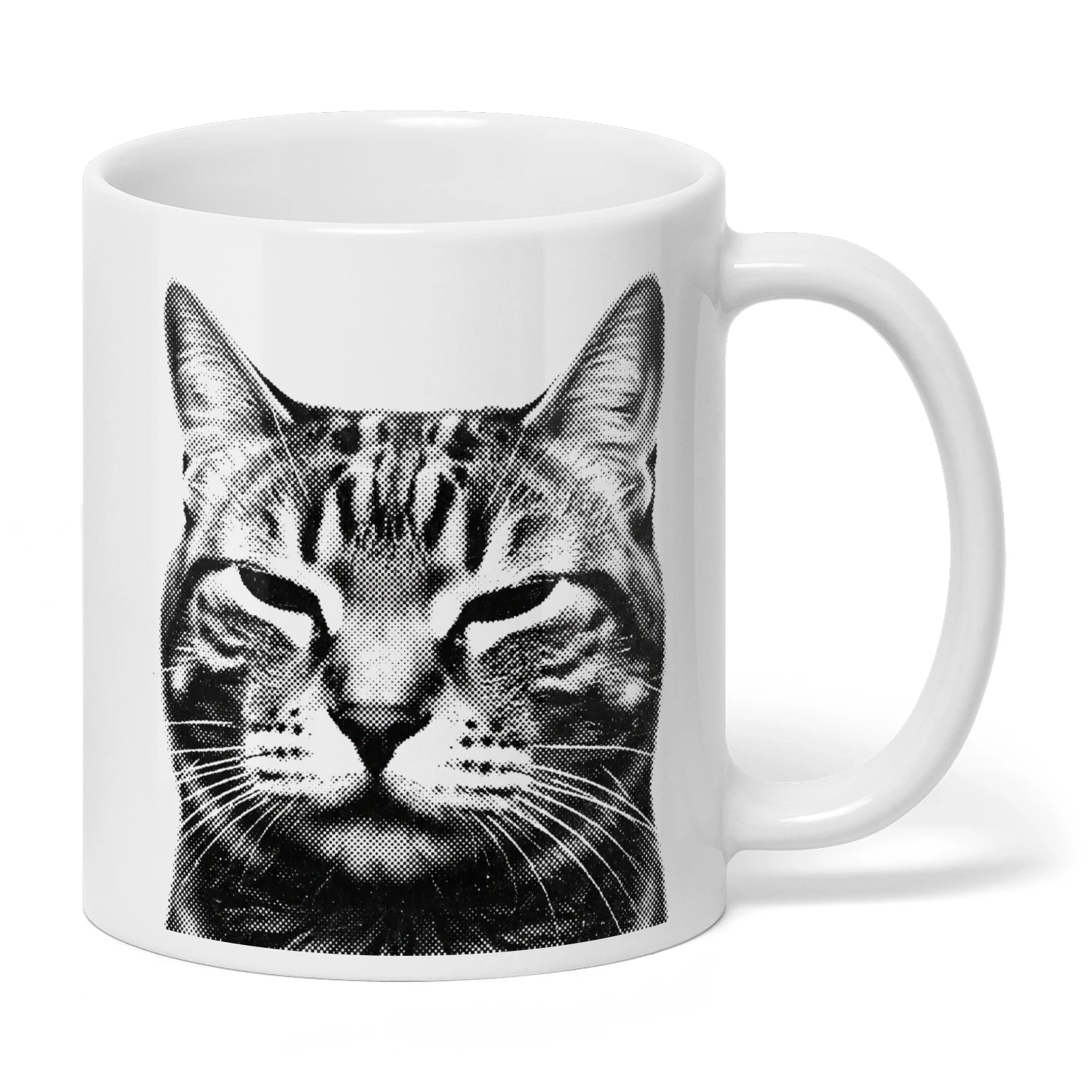 Halbton-Pop-Art-Katzengesicht