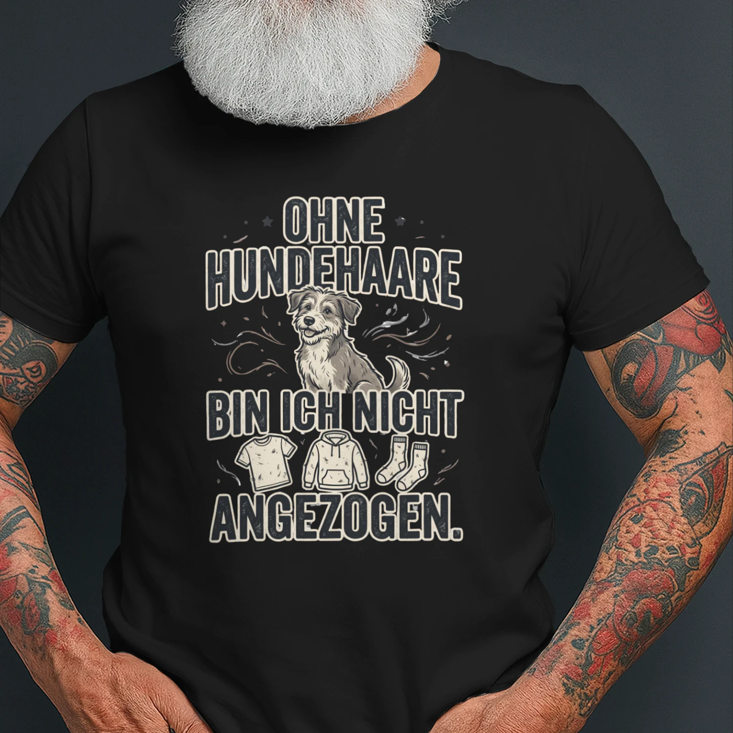 OHNE HUNDEHAARE BIN ICH NICHT ANGEZOGEN.