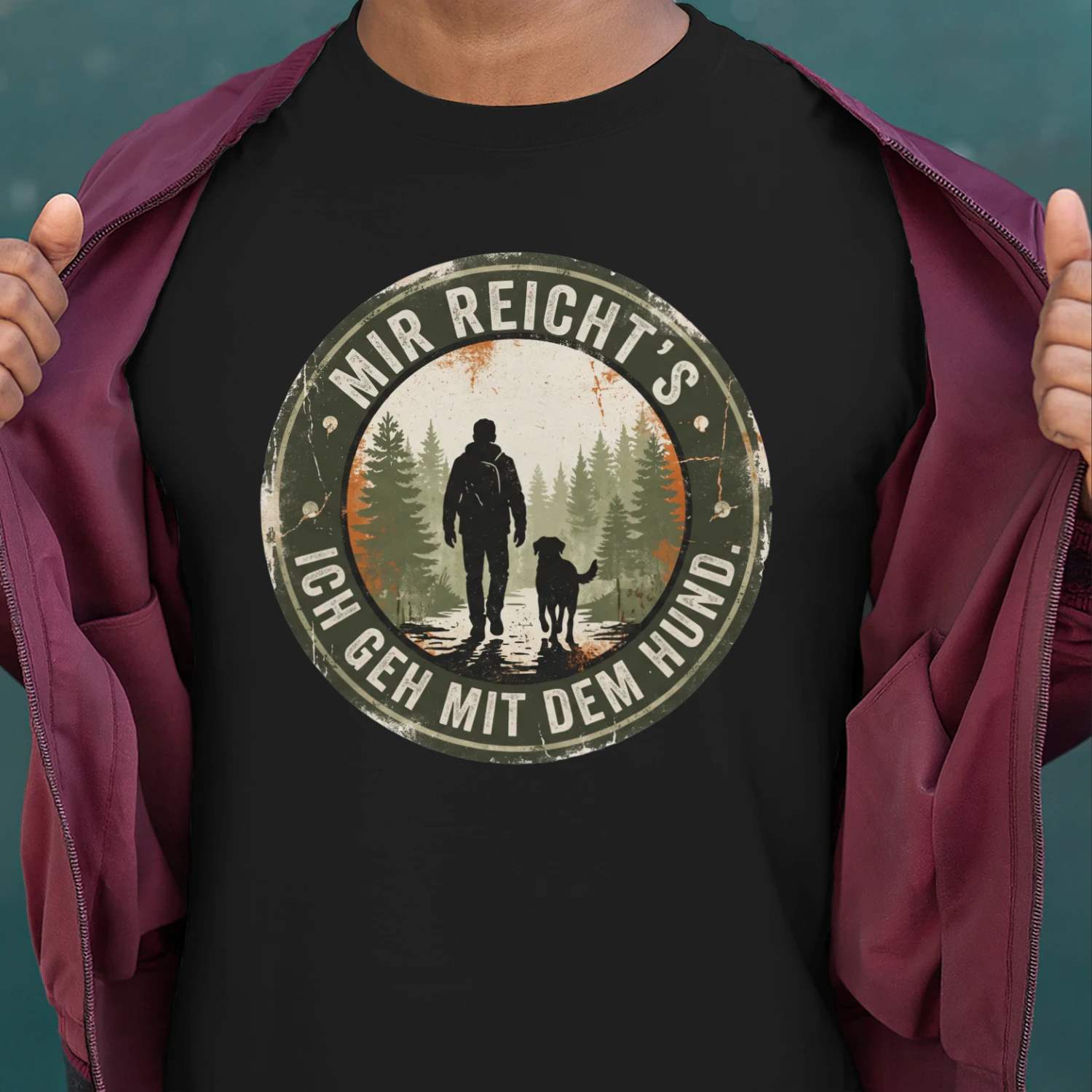 Mir reicht's. Ich geh mit dem Hund, Retro Abenteuer Design