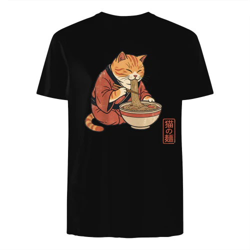 Japanische Katze im Ukiyo-e-Stil mit Ramen 2