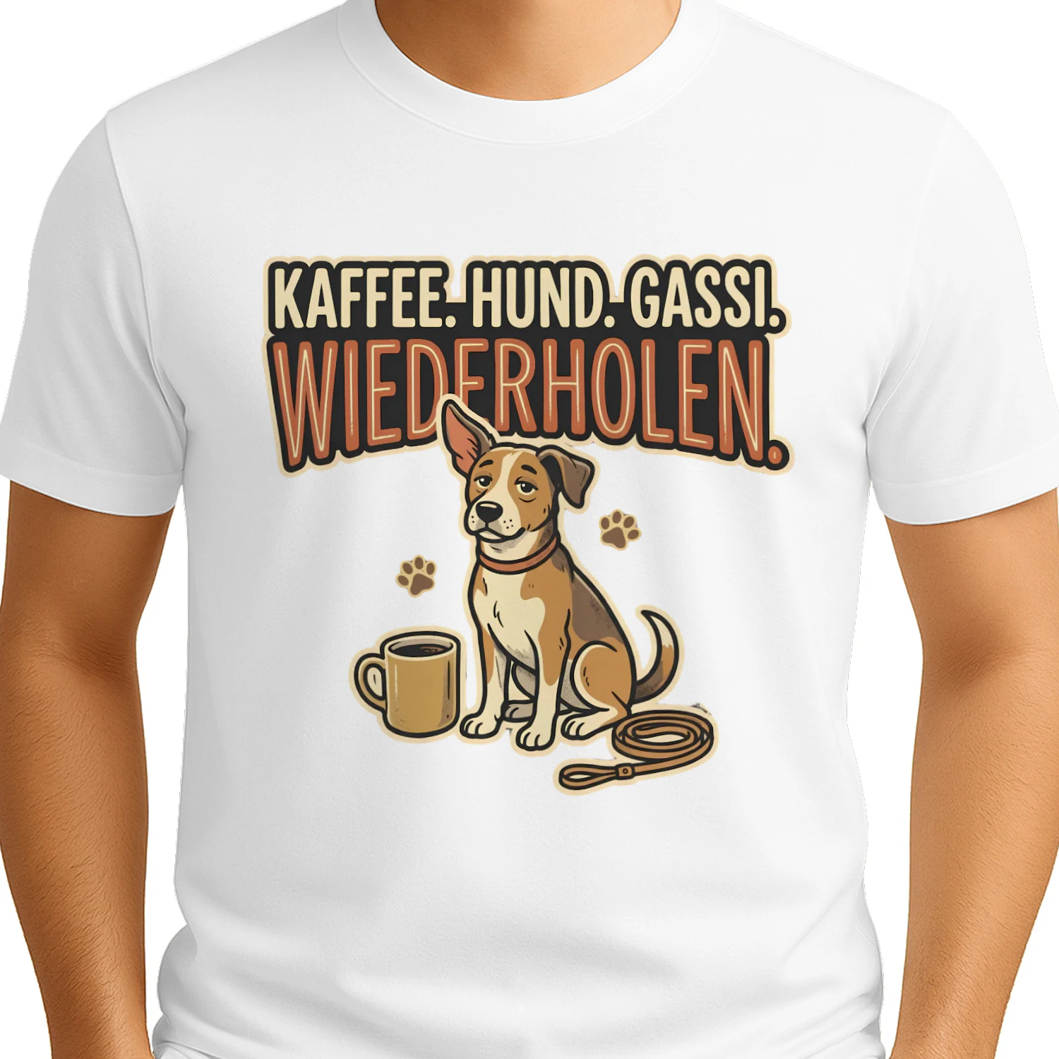 KAFFEE. HUND. GASSI. WIEDERHOLEN.