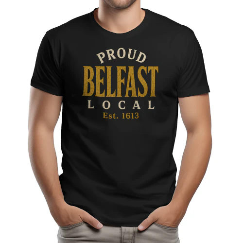 Proud Belfast Local Est. 1613 Premium Cotton T-Shirt