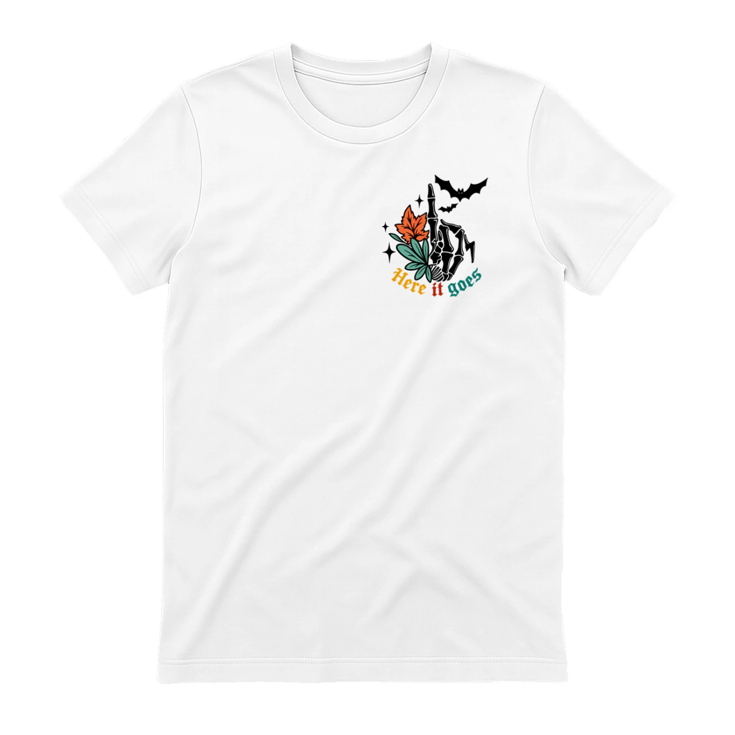 Here It Goes – Gothic Skeleton T-Shirt