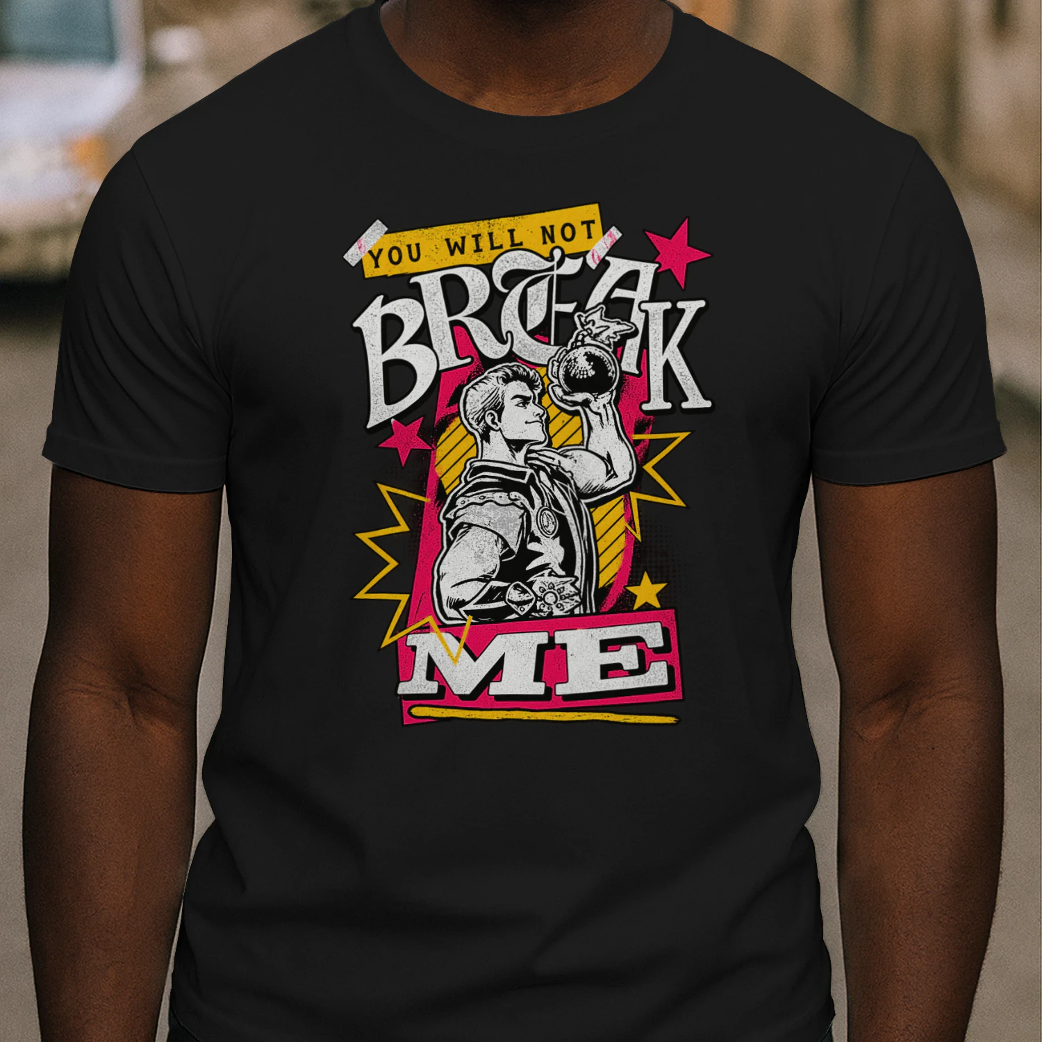 You Will Not Break Me – Distressed Resilience Scrapbook Graphic Design
