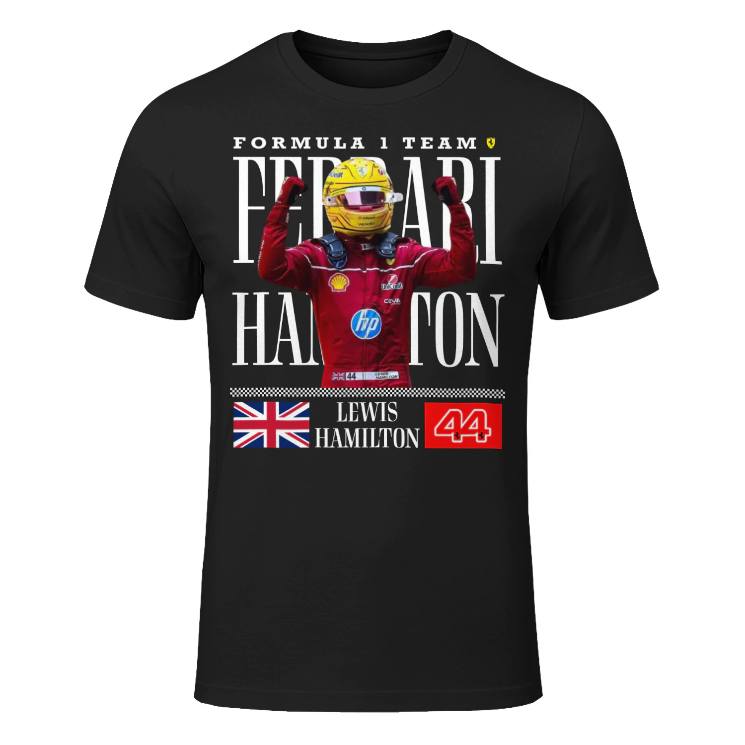 LEWIS HAMILTON Fans Premium Style! – F1 Racing Unisex T-shirt for FERRARI LEWIS HAMILTON Lovers | Formula 1 Track Gift for LEWIS HAMILTON Fans