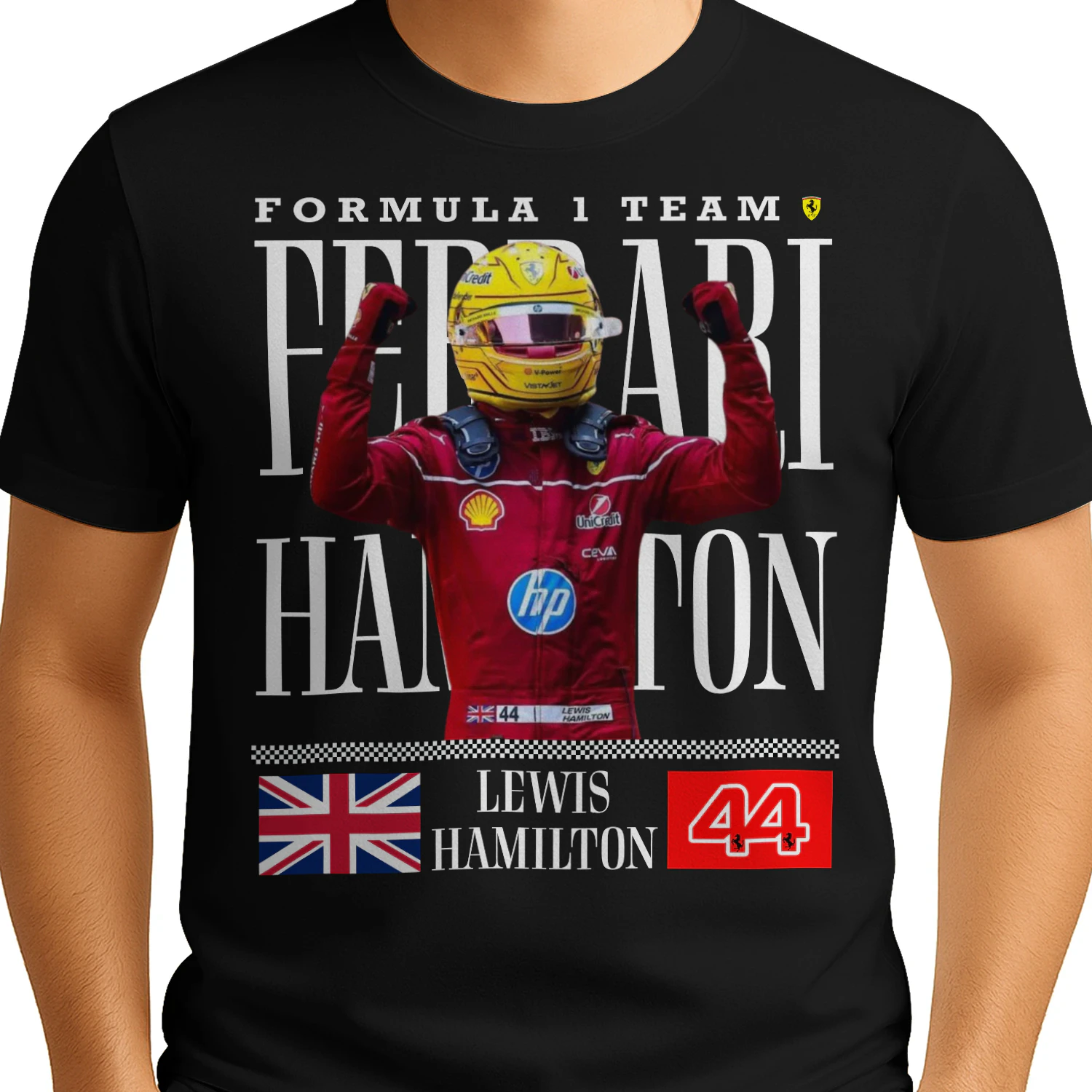LEWIS HAMILTON Fans Premium Style! – F1 Racing Unisex T-shirt for FERRARI LEWIS HAMILTON Lovers | Formula 1 Track Gift for LEWIS HAMILTON Fans