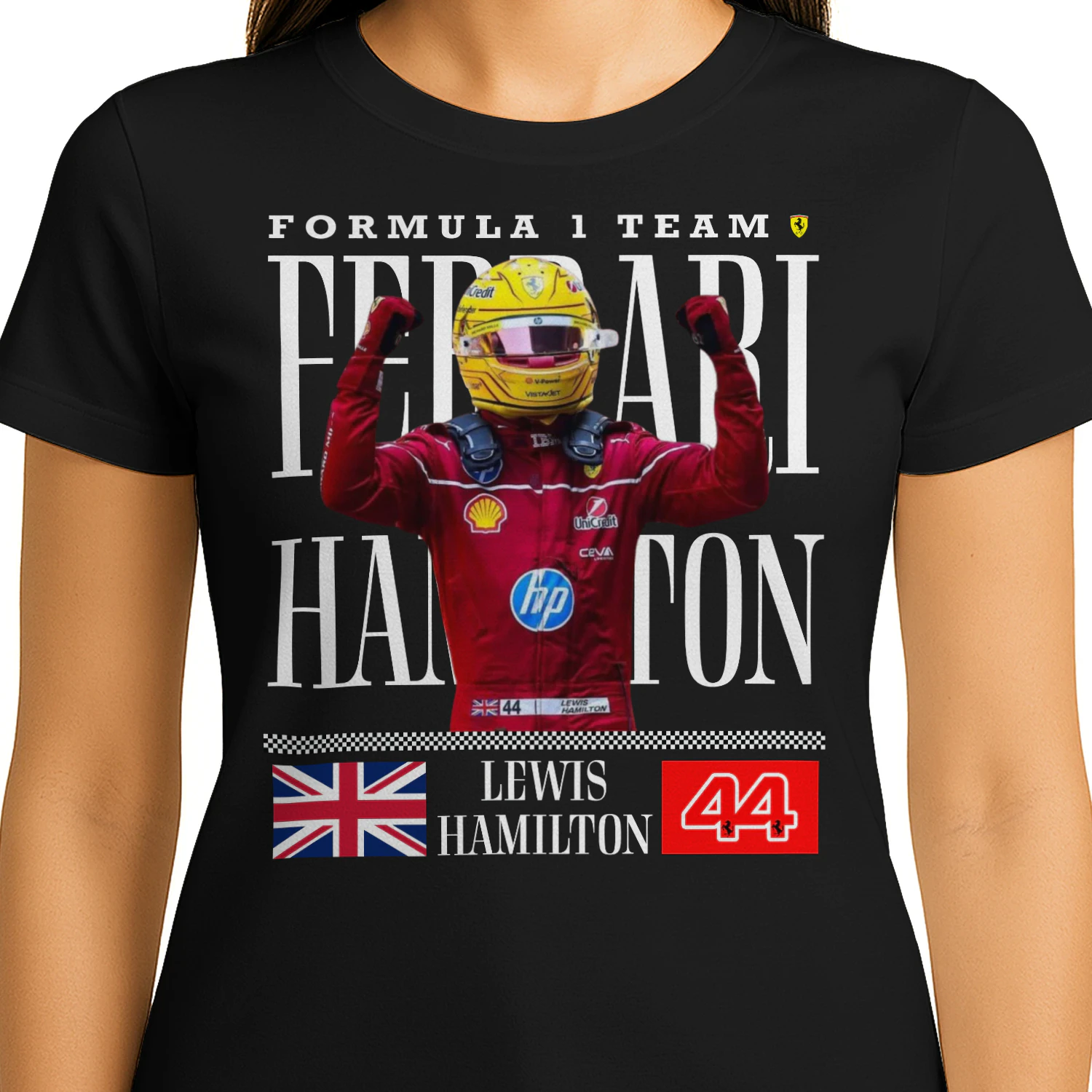 LEWIS HAMILTON Fans Premium Style! – F1 Racing Unisex T-shirt for FERRARI LEWIS HAMILTON Lovers | Formula 1 Track Gift for LEWIS HAMILTON Fans