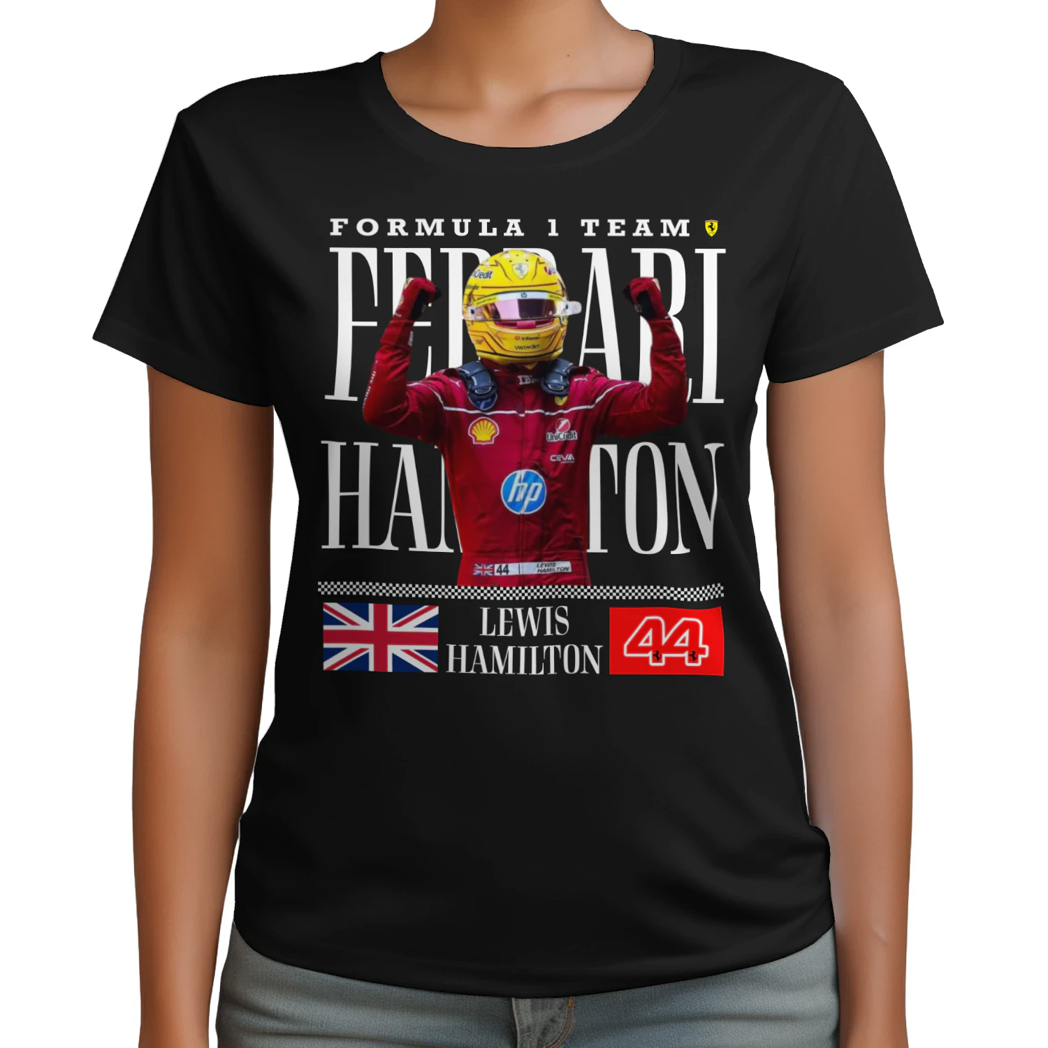 LEWIS HAMILTON Fans Premium Style! – F1 Racing Unisex T-shirt for FERRARI LEWIS HAMILTON Lovers | Formula 1 Track Gift for LEWIS HAMILTON Fans