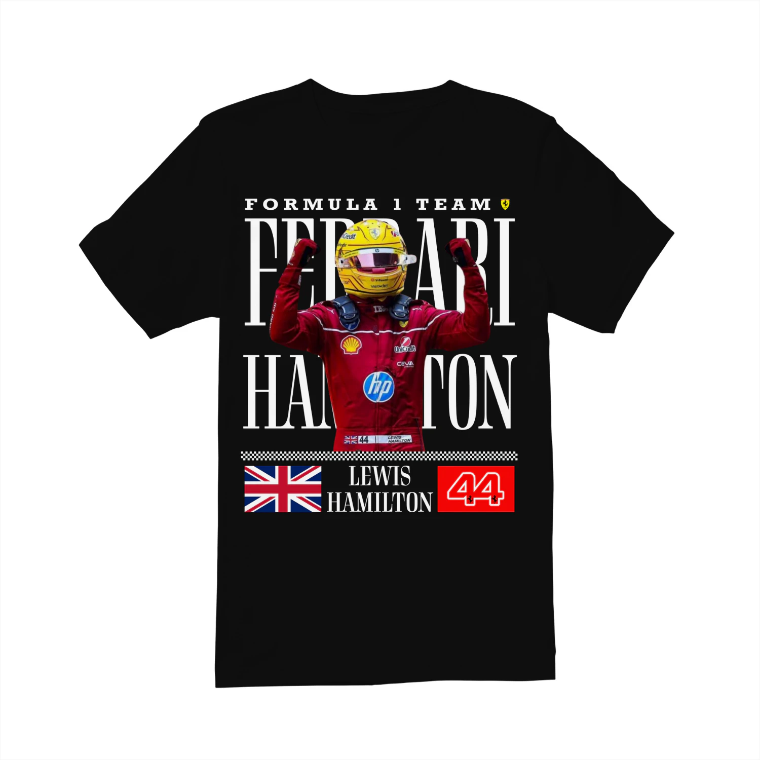 LEWIS HAMILTON Fans Premium Style! – F1 Racing Unisex T-shirt for FERRARI LEWIS HAMILTON Lovers | Formula 1 Track Gift for LEWIS HAMILTON Fans