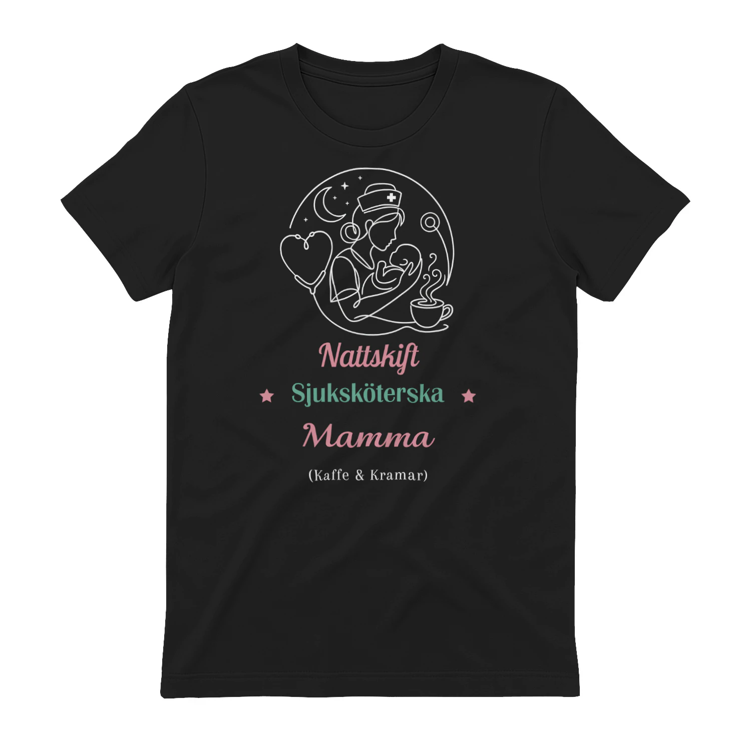 Nattskift Sjuksköterska Mamma Shirt | Present till Sjuksköterskor - SE