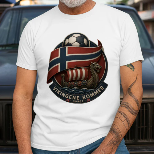 Vikingene Kommer | Norsk Fotball 2026 Supporter T-skjorte