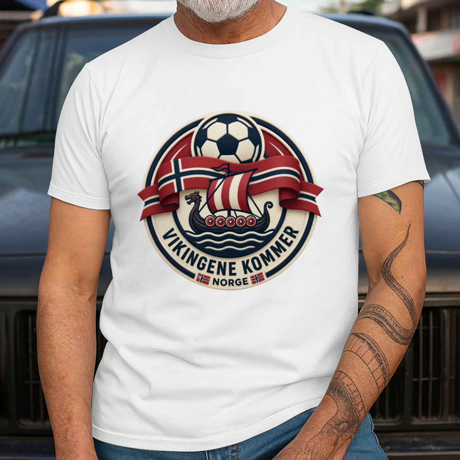 Vikingene Kommer | Norsk Fotball Supporter T-skjorte