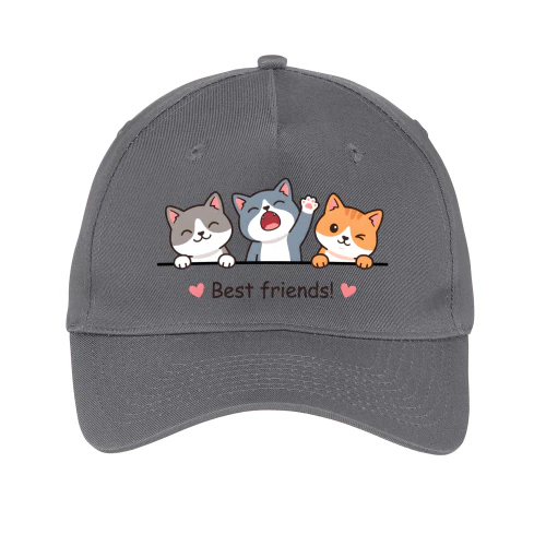 Cute Cat Best Friends Embroidered Baseball Cap