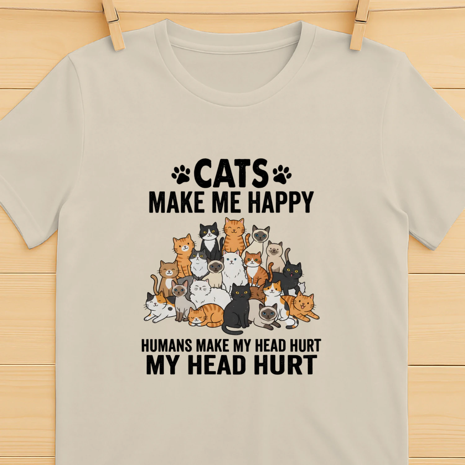 Cats Make Me Happy T-Shirt