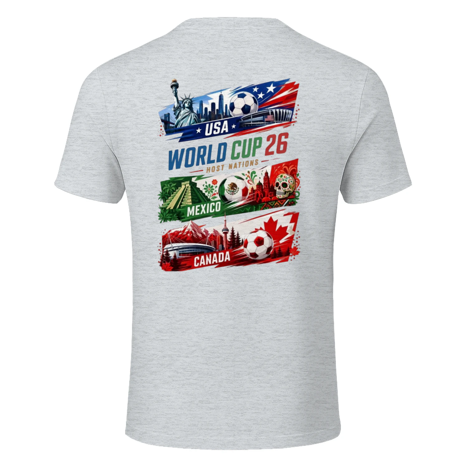 World Cup 2026 Host Nations Graphic T-Shirt 