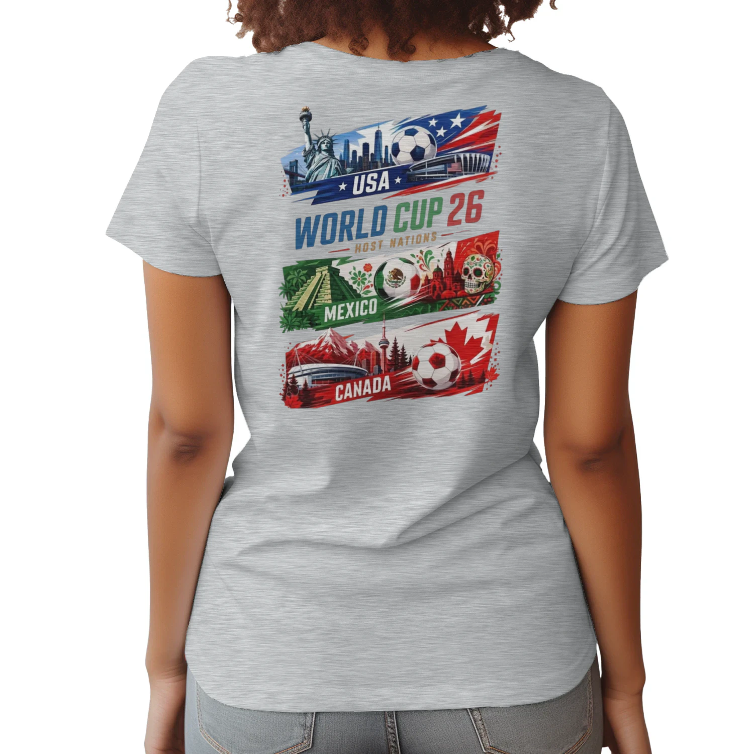World Cup 2026 Host Nations Graphic T-Shirt 
