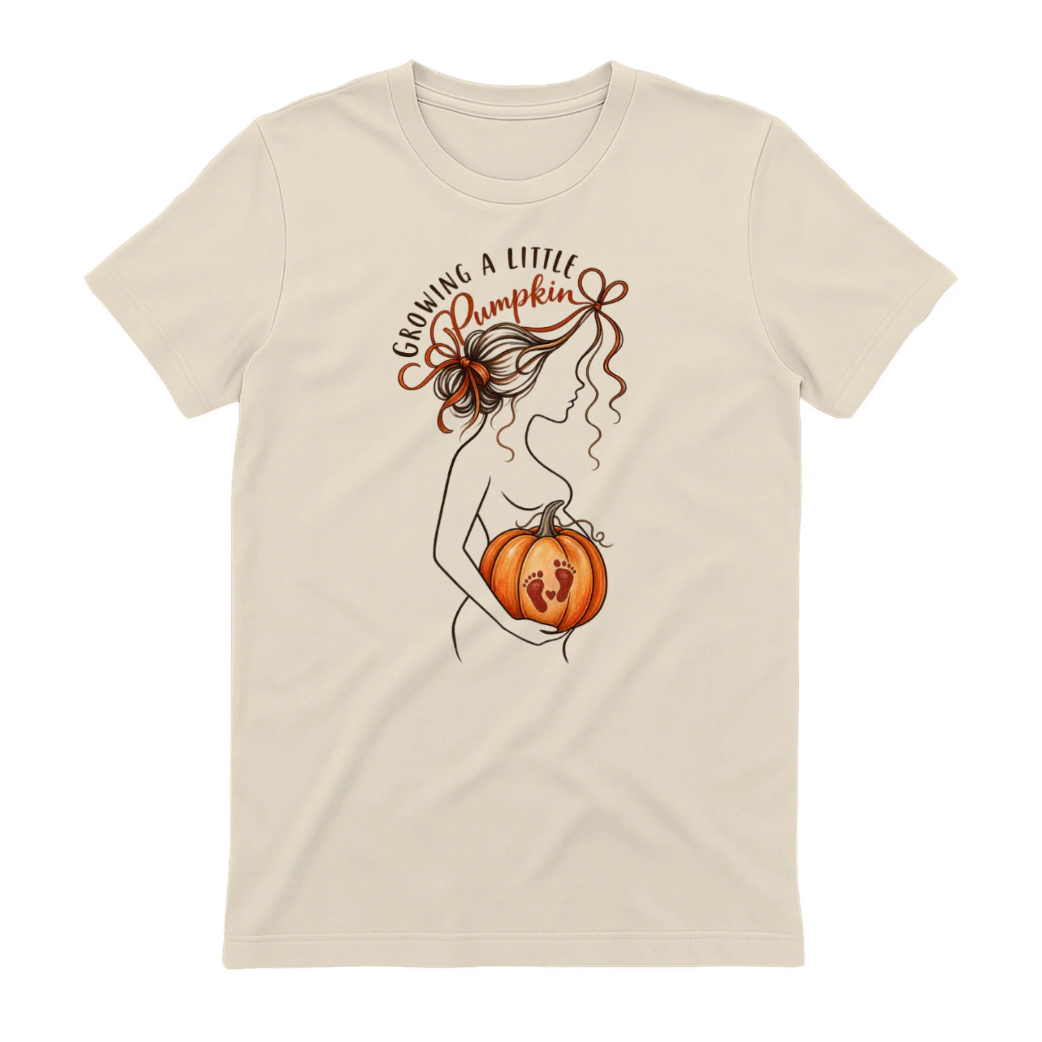 Growing a Little Pumpkin Shirt, Fall Pregnancy Tee, Maternity Shirt for Expecting Mom, Unisex Jersey Short Sleeve Tee