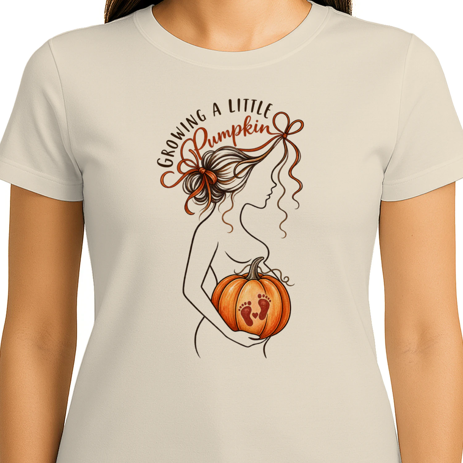 Growing a Little Pumpkin Shirt, Fall Pregnancy Tee, Maternity Shirt for Expecting Mom, Unisex Jersey Short Sleeve Tee