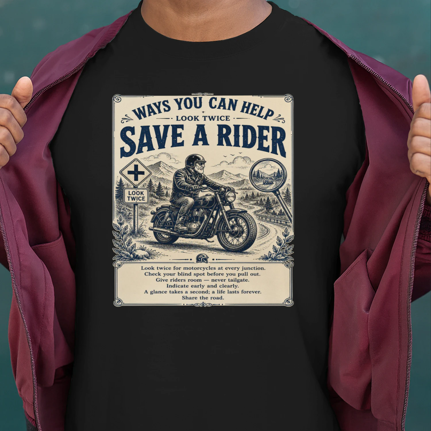 Classic Unisex T-shirt save a rider