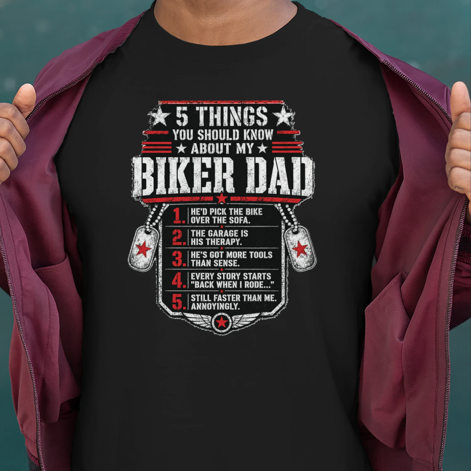 Classic Unisex T-shirt BIKER DAD