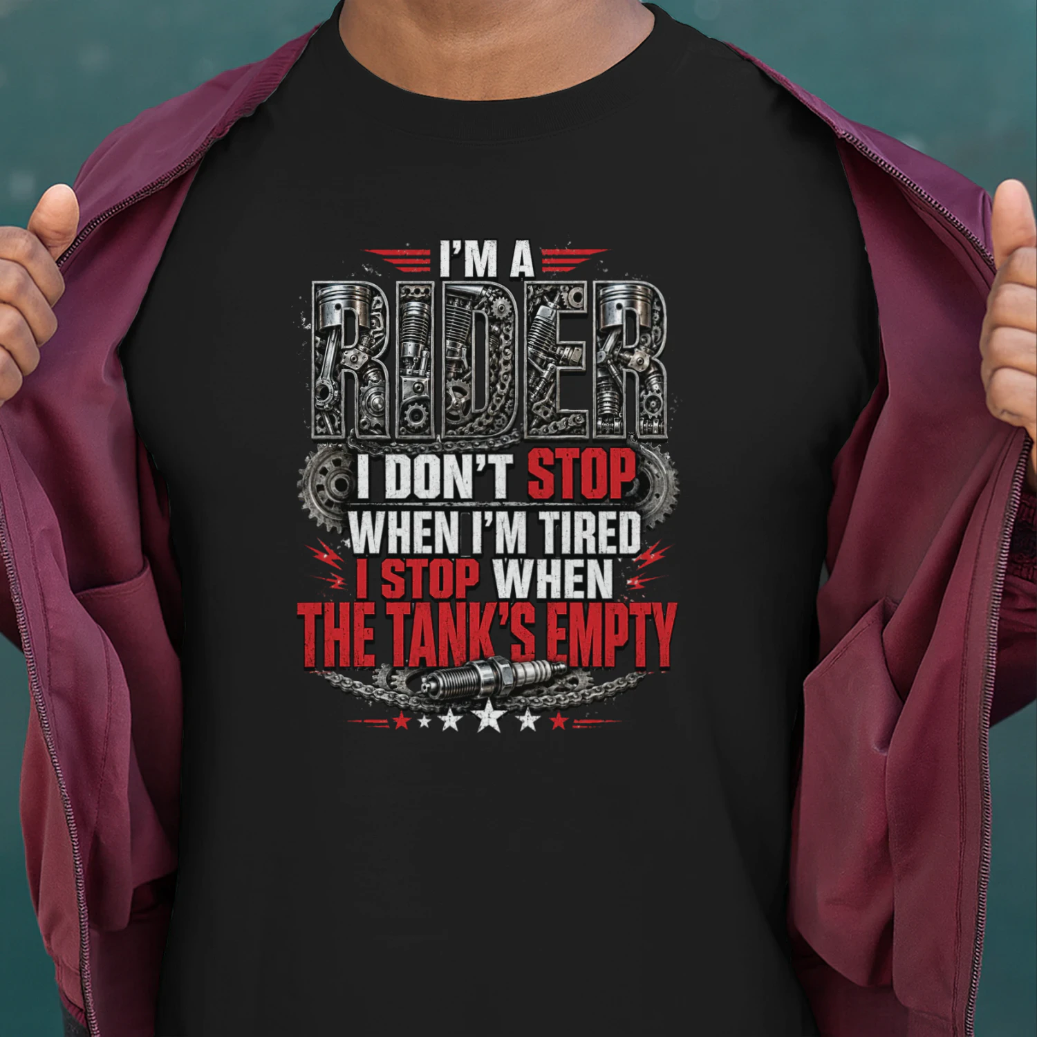 Classic Unisex T-shirt im a rider i don't stop