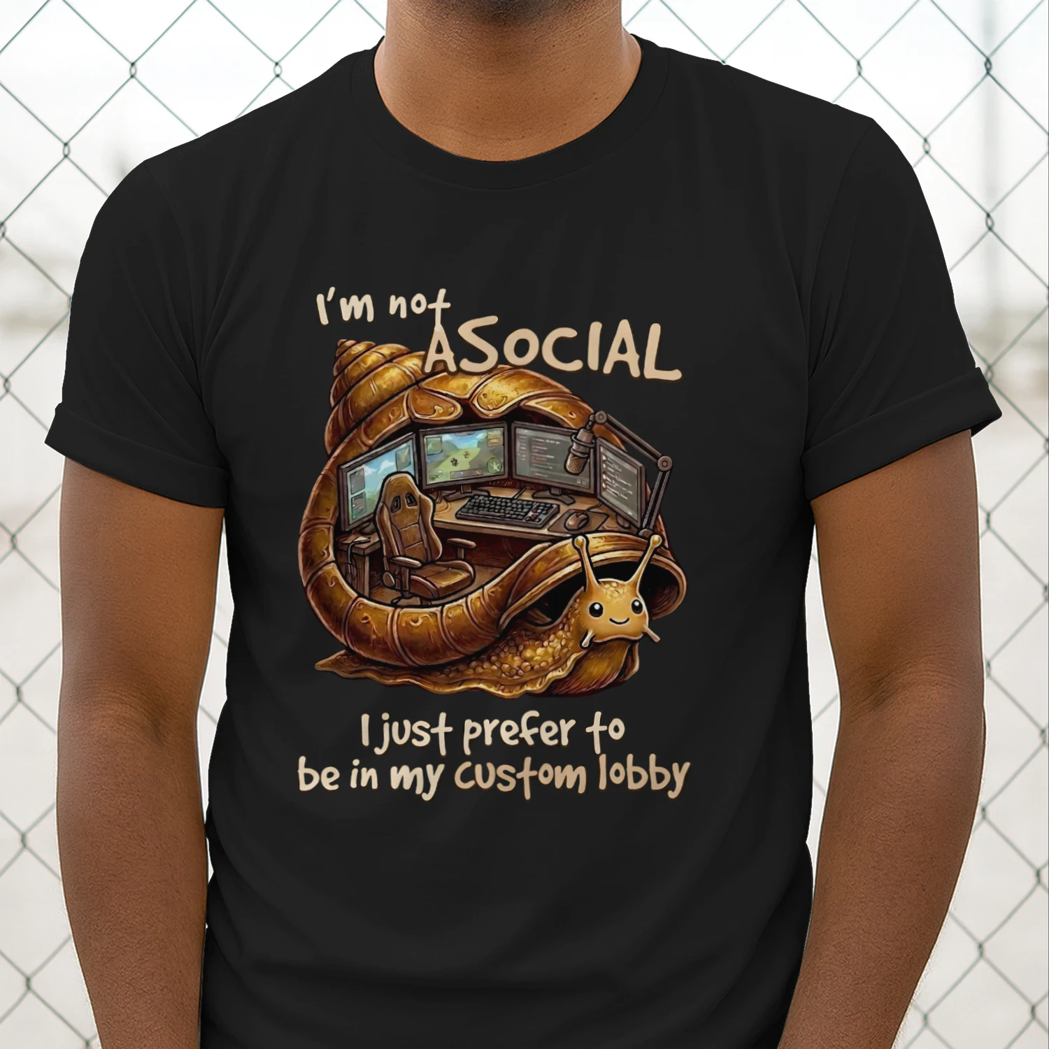 Im Not Asocial -Black Tee 🌎