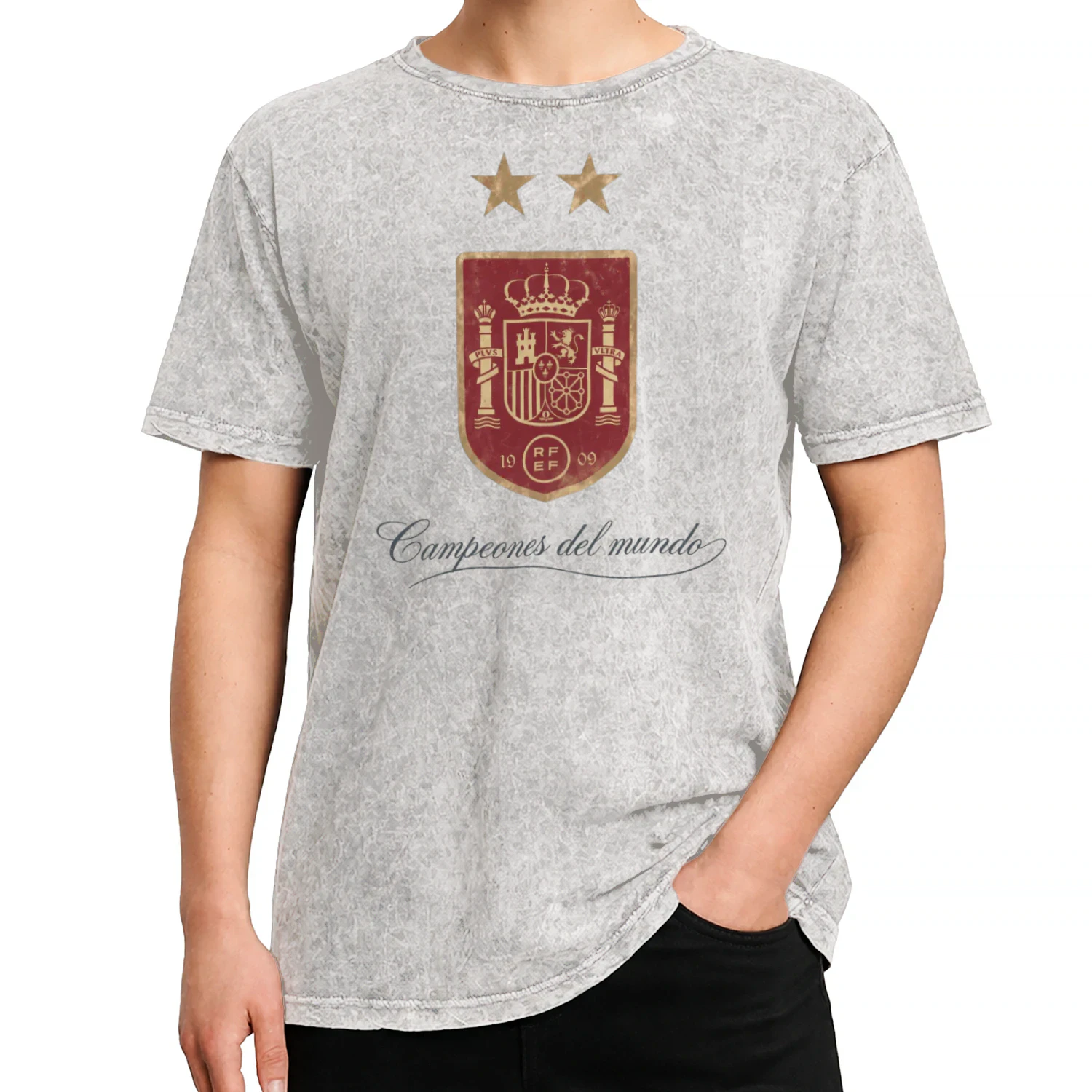 Crew Neck T-shirt-España campeón del mundo-
