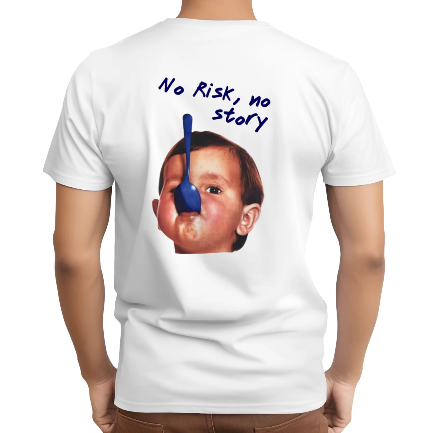 No risk No story . White T-shirt