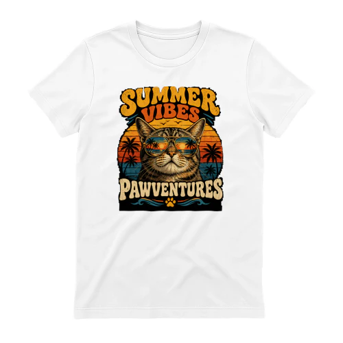 Summer Vibes Cat Tee